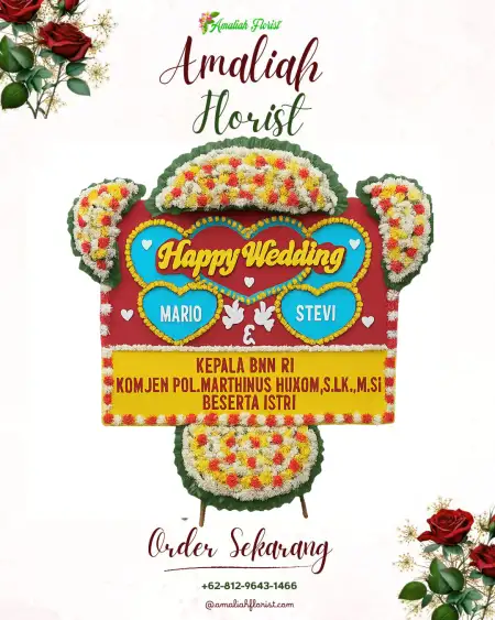 Papan Bunga Pernikahan Brosot